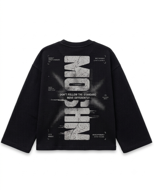 Waffle Long Sleeve | Black